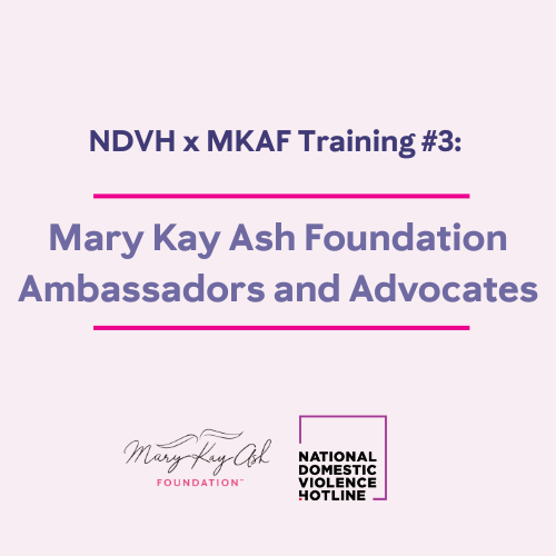 NDVH x MKAF Training #3: MKAF Ambassadors and Advocates