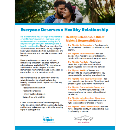 Everyone Deserves a Healthy Relationship